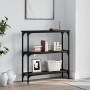 Mesa consola madera de ingeniería negra 75x22,5x75 cm de , Mesas auxiliares - Ref: Foro24-834030, Precio: 44,09 €, Descuento: %
