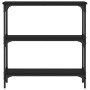 Mesa consola madera de ingeniería negra 75x22,5x75 cm de , Mesas auxiliares - Ref: Foro24-834030, Precio: 44,09 €, Descuento: %