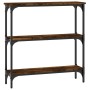 Mesa consola madera de ingeniería roble ahumado 75x22,5x75 cm de , Mesas auxiliares - Ref: Foro24-834032, Precio: 41,52 €, De...