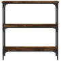 Mesa consola madera de ingeniería roble ahumado 75x22,5x75 cm de , Mesas auxiliares - Ref: Foro24-834032, Precio: 41,52 €, De...