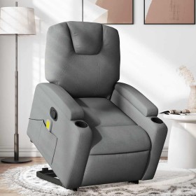 Silla de masaje reclinable de pie de tela gris oscuro en Sillones | Comprar online en Foru.es