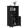 Aparador alto madera de ingeniería negro 62x36x121,5 cm de , Aparadores - Ref: Foro24-834210, Precio: 96,86 €, Descuento: %