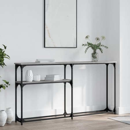 Mesa consola madera de ingeniería gris Sonoma 145x22,5x75 cm de , Mesas auxiliares - Ref: Foro24-834098, Precio: 48,88 €, Des...