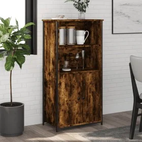 Aparador alto madera contrachapada roble ahumado 62x36x121,5 cm de , Aparadores - Ref: Foro24-834212, Precio: 80,10 €, Descue...
