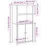 Aparador alto madera contrachapada roble ahumado 62x36x121,5 cm de , Aparadores - Ref: Foro24-834212, Precio: 83,66 €, Descue...