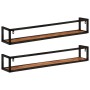 Estantes de pared 2 uds madera maciza mango hierro 110x17x17 cm de , Estantes y estanterías - Ref: Foro24-353794, Precio: 89,...