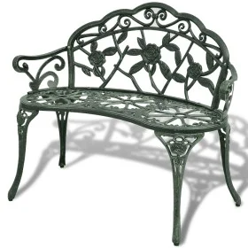 Banco de jardín de aluminio fundido verde 100 cm de vidaXL, Bancos de jardín - Ref: Foro24-42166, Precio: 140,86 €, Descuento: %