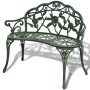 Banco de jardín de aluminio fundido verde 100 cm de vidaXL, Bancos de jardín - Ref: Foro24-42166, Precio: 158,55 €, Descuento: %