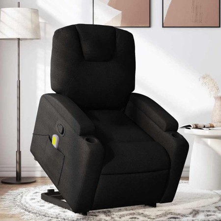 Sillón reclinable de masaje elevable tela negro en Sillones | Comprar online en Foru.es