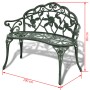 Banco de jardín de aluminio fundido verde 100 cm de vidaXL, Bancos de jardín - Ref: Foro24-42166, Precio: 158,55 €, Descuento: %