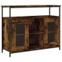 Smoked oak engineered wood sideboard 100x35x80 cm by , Sideboards - Ref: Foro24-835506, Price: 89,36 €, Discount: %