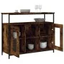 Smoked oak engineered wood sideboard 100x35x80 cm by , Sideboards - Ref: Foro24-835506, Price: 89,36 €, Discount: %