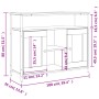 Aparador de madera de ingeniería roble ahumado 100x35x80 cm de , Aparadores - Ref: Foro24-835506, Precio: 93,81 €, Descuento: %