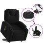 Sillón reclinable de masaje elevable tela negro en Sillones | Comprar online en Foru.es