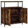 Aparador de madera de ingeniería roble ahumado 70x30x80 cm de , Aparadores - Ref: Foro24-835531, Precio: 64,64 €, Descuento: %