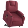 Sillón reclinable de masaje elevable tela rojo tinto en Sillones | Comprar online en Foru.es