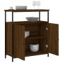 Aparador de madera de ingeniería marrón roble 70x30x80 cm de , Aparadores - Ref: Foro24-835533, Precio: 64,30 €, Descuento: %