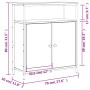 Aparador de madera de ingeniería marrón roble 70x30x80 cm de , Aparadores - Ref: Foro24-835533, Precio: 64,30 €, Descuento: %