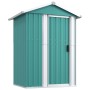 Cobertizo de jardín acero galvanizado verde 126x97,5x177 cm de , Cobertizos - Ref: Foro24-316233, Precio: 149,04 €, Descuento: %
