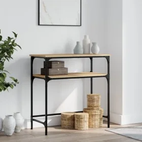 Mesa consola madera de ingeniería roble Sonoma 75x35,5x75 cm de , Mesas auxiliares - Ref: Foro24-834051, Precio: 46,31 €, Des...
