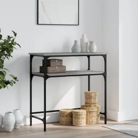Mesa consola madera de ingeniería gris Sonoma 75x35,5x75 cm de , Mesas auxiliares - Ref: Foro24-834053, Precio: 42,89 €, Desc...