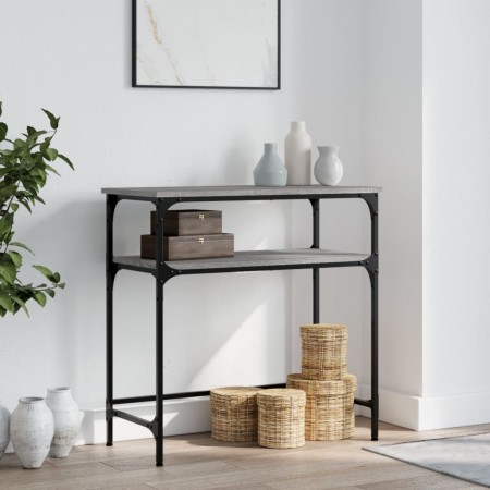 Mesa consola madera de ingeniería gris Sonoma 75x35,5x75 cm de , Mesas auxiliares - Ref: Foro24-834053, Precio: 43,57 €, Desc...
