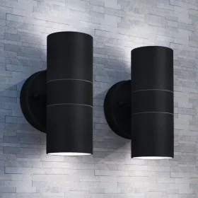 Lámpara de pared exterior 2 uds acero ascendente/descendente de vidaXL, Iluminación de exterior - Ref: Foro24-42421, Precio: ...