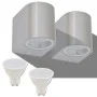 Lámpara de pared exterior 2 uds redonda descendente de vidaXL, Iluminación de exterior - Ref: Foro24-42410, Precio: 39,00 €, ...