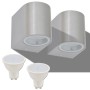 Lámpara de pared exterior 2 uds redonda descendente de vidaXL, Iluminación de exterior - Ref: Foro24-42410, Precio: 39,77 €, ...