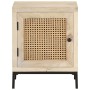 Mesita de noche madera maciza mango y caña natural 40x30x50 cm de vidaXL, Mesitas de noche - Ref: Foro24-323509, Precio: 93,8...