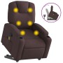 Silla de masaje reclinable de pie de tela marrón oscuro en Sillones | Comprar online en Foru.es