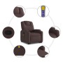 Silla de masaje reclinable de pie de tela marrón oscuro en Sillones | Comprar online en Foru.es
