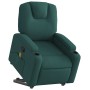 Silla de masaje reclinable de pie de tela verde oscura en Sillones | Comprar online en Foru.es