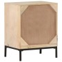 Mesita de noche madera maciza mango y caña natural 40x30x50 cm de vidaXL, Mesitas de noche - Ref: Foro24-323509, Precio: 93,8...