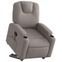 Sillón reclinable de masaje elevable tela gris taupé en Sillones | Comprar online en Foru.es