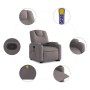 Sillón reclinable de masaje elevable tela gris taupé en Sillones | Comprar online en Foru.es