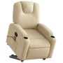 Silla de masaje reclinable de pie de tela color crema en Sillones | Comprar online en Foru.es