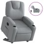 Sillón eléctrico reclinable elevable de tela gris claro en Sillones | Comprar online en Foru.es