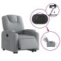Sillón eléctrico reclinable elevable de tela gris claro en Sillones | Comprar online en Foru.es