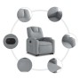 Sillón eléctrico reclinable elevable de tela gris claro en Sillones | Comprar online en Foru.es