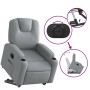 Sillón eléctrico reclinable elevable de tela gris claro en Sillones | Comprar online en Foru.es