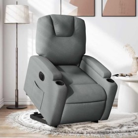 Sillón eléctrico reclinable elevable de tela gris oscuro en Sillones | Comprar online en Foru.es