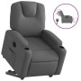 Sillón eléctrico reclinable elevable de tela gris oscuro en Sillones | Comprar online en Foru.es