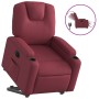 Sillón eléctrico reclinable elevable de tela rojo tinto en Sillones | Comprar online en Foru.es