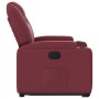 Sillón eléctrico reclinable elevable de tela rojo tinto en Sillones | Comprar online en Foru.es