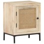 Mesita de noche madera maciza mango y caña natural 40x30x50 cm de vidaXL, Mesitas de noche - Ref: Foro24-323509, Precio: 93,8...