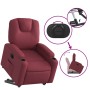 Sillón eléctrico reclinable elevable de tela rojo tinto en Sillones | Comprar online en Foru.es