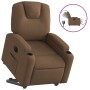 Sillón eléctrico reclinable elevable de tela marrón en Sillones | Comprar online en Foru.es