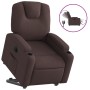 Sillón eléctrico reclinable elevable de tela marrón oscuro en Sillones | Comprar online en Foru.es
