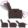 Sillón eléctrico reclinable elevable de tela marrón oscuro en Sillones | Comprar online en Foru.es